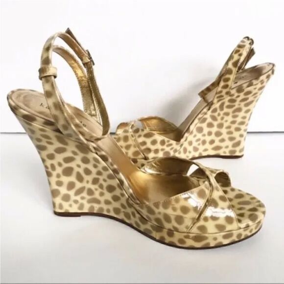 Kate Spade Vero-Ocelot Giraffe Print Wedges - Picture 9 of 15